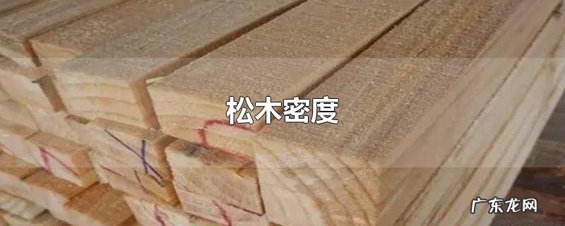 松木密度