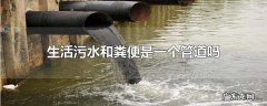生活污水和粪便是一个管道吗