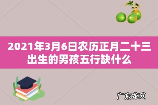 2021年3月6日农历正月二十三出生的男孩五行缺什么