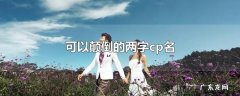 可以颠倒的两字cp名