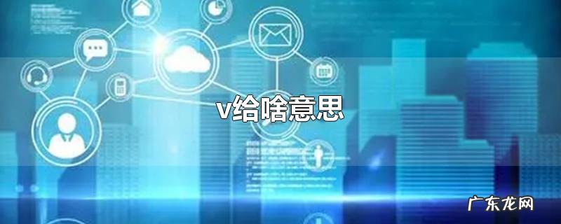 v给啥意思