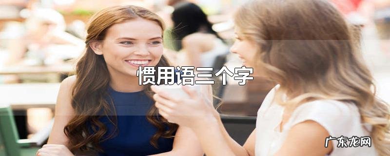 惯用语三个字