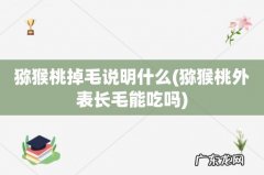 猕猴桃外表长毛能吃吗 猕猴桃掉毛说明什么