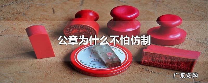 公章为什么不怕仿制