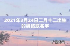2021年3月24日二月十二出生的男孩取名字