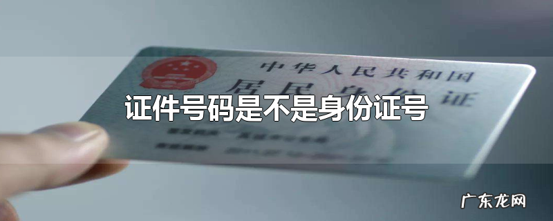 证件号码是不是身份证号