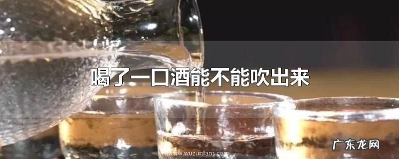 喝了一口酒能不能吹出来