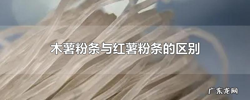 木薯粉条与红薯粉条的区别