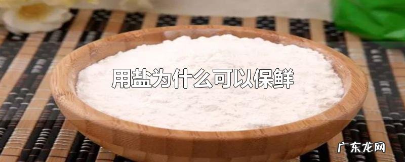 用盐为什么可以保鲜