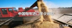 中国每年进口多少粮食