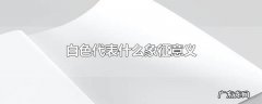 白色代表什么象征意义