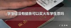 学生证没有磁条可以买火车学生票吗