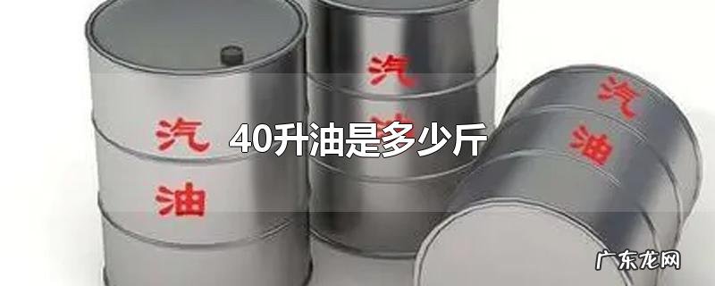 40升油是多少斤