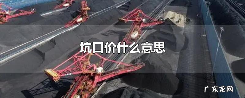 坑口价什么意思