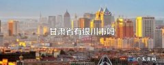 甘肃省有银川市吗