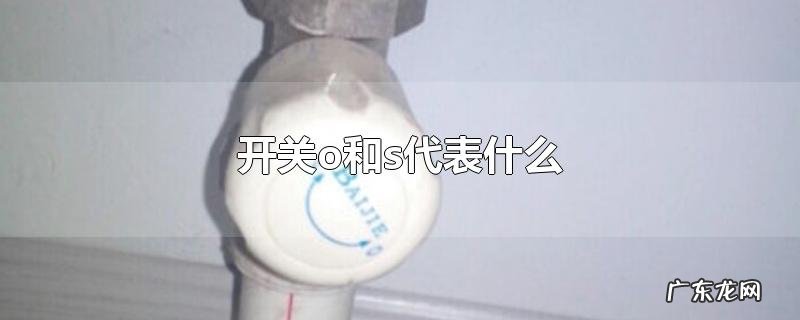 开关o和s代表什么