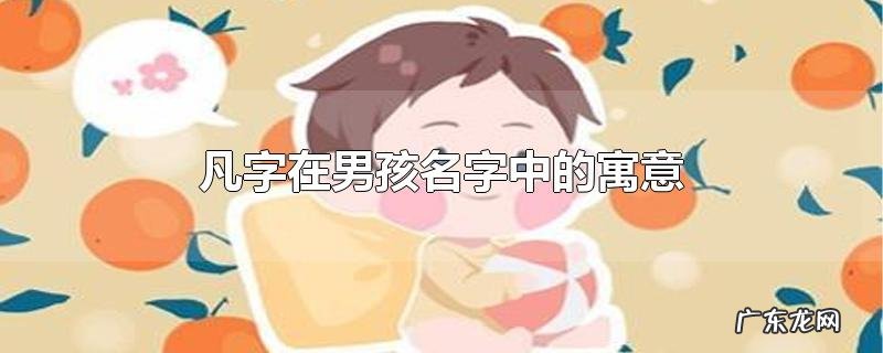 凡字在男孩名字中的寓意