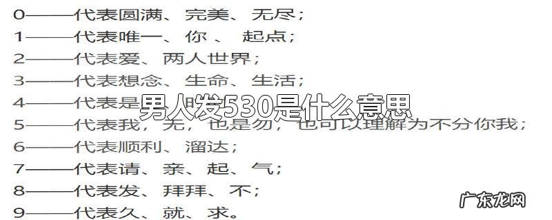男人发530是什么意思