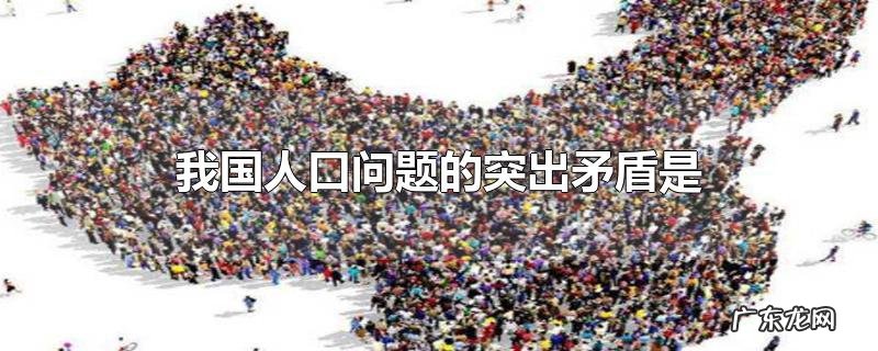 我国人口问题的突出矛盾是