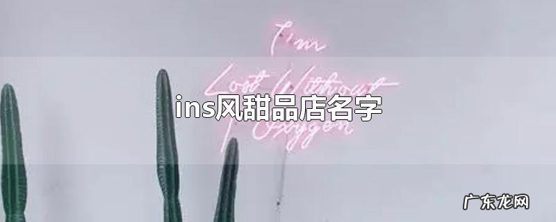 ins风甜品店名字