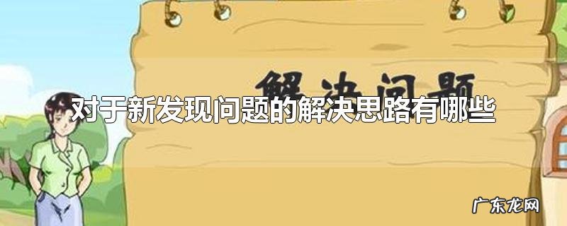 对于新发现问题的解决思路有哪些