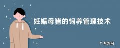 妊娠母猪的饲养管理技术，及妊娠母猪常见问题的处理
