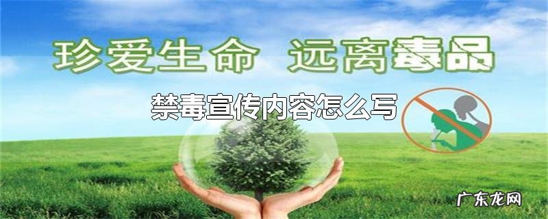 禁毒宣传内容怎么写