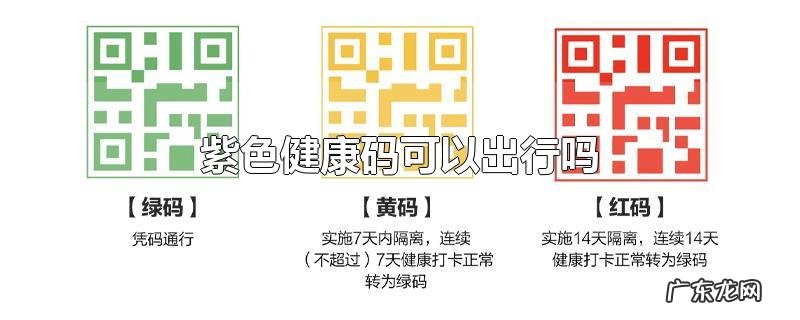 紫色健康码可以出行吗