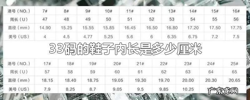 33码的鞋子内长是多少厘米