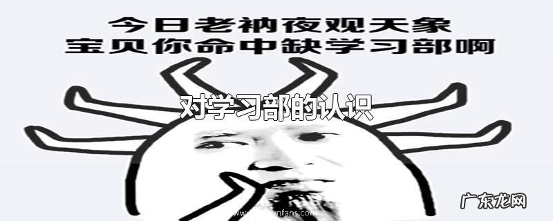 对学习部的认识