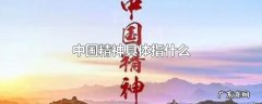 中国精神具体指什么