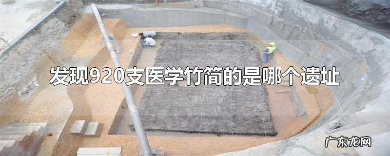 发现920支医学竹简的是哪个遗址