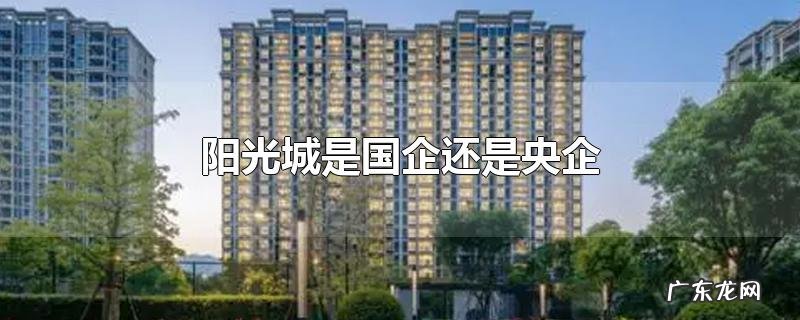 阳光城是国企还是央企