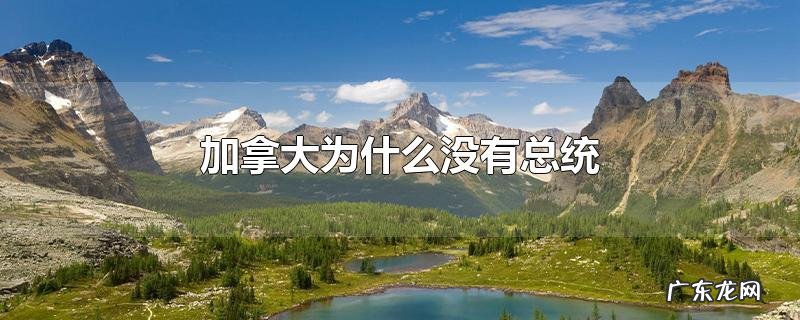 加拿大为什么没有总统