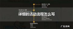 详细的活动流程怎么写