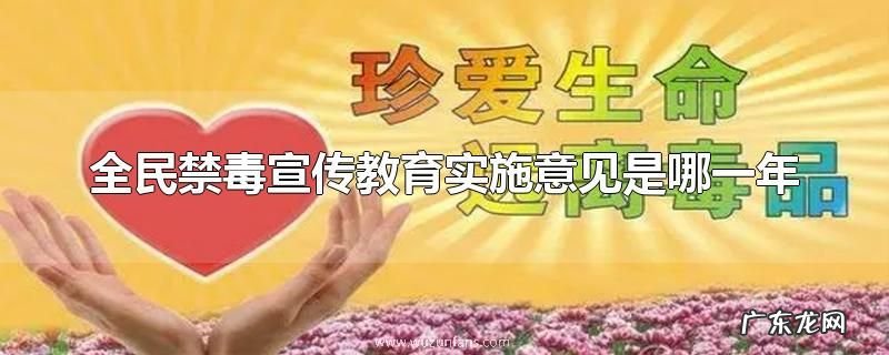 全民禁毒宣传教育实施意见是哪一年