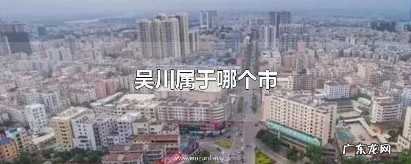 吴川属于哪个市