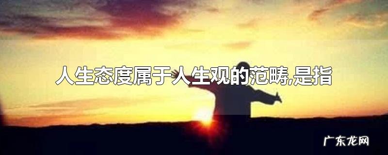 人生态度属于人生观的范畴,是指