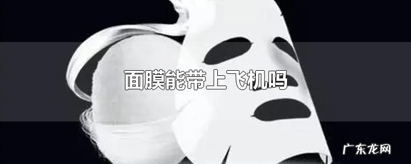 面膜能带上飞机吗