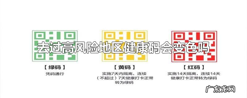 去过高风险地区健康码会变色吗