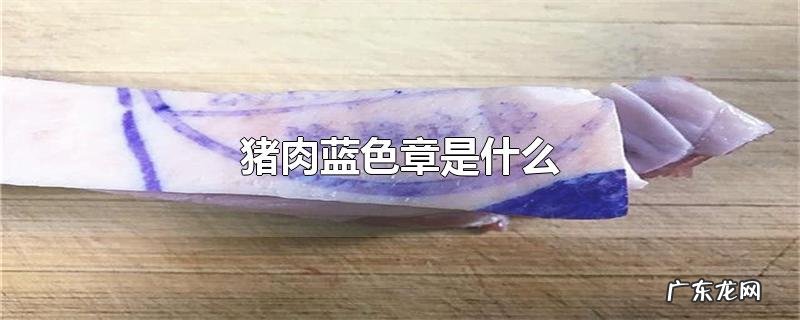 猪肉蓝色章是什么
