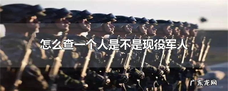 怎么查一个人是不是现役军人