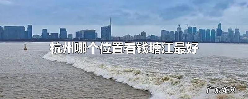 杭州哪个位置看钱塘江最好