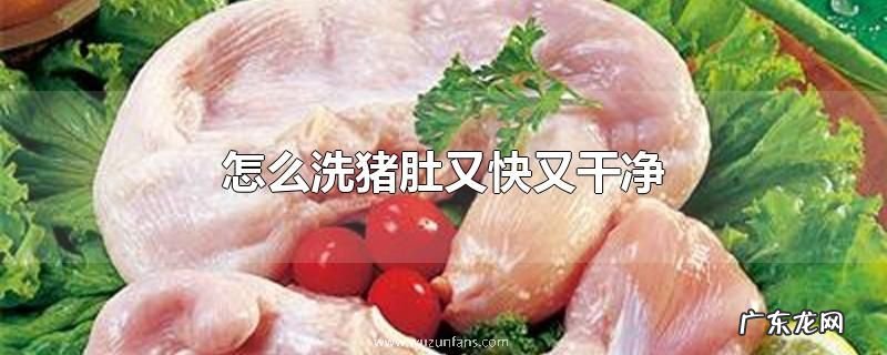 怎么洗猪肚又快又干净