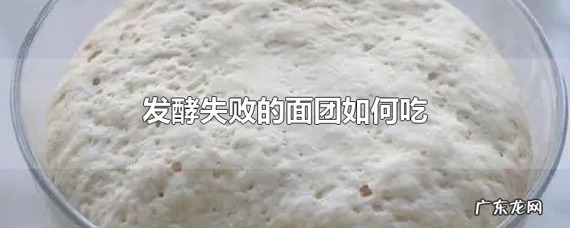 发酵失败的面团如何吃