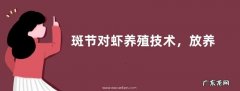 斑节对虾养殖技术，放养前需全面消毒