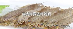 皮皮虾要去虾线吗