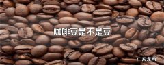 咖啡豆是不是豆