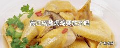 高压锅盐焗鸡要放水吗