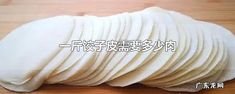 一斤饺子皮需要多少肉